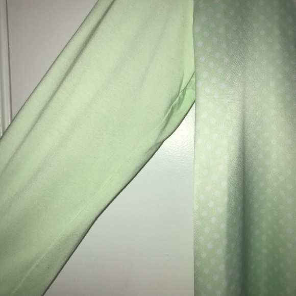 Mint green and white polkadot sleep shirt - Picture 3 of 4